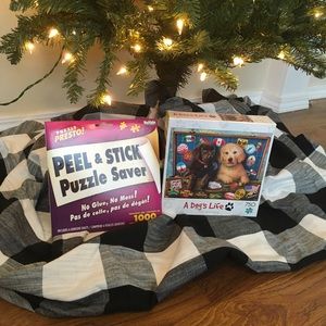 A dogs life 750 piece puzzle and puzzle saver new!